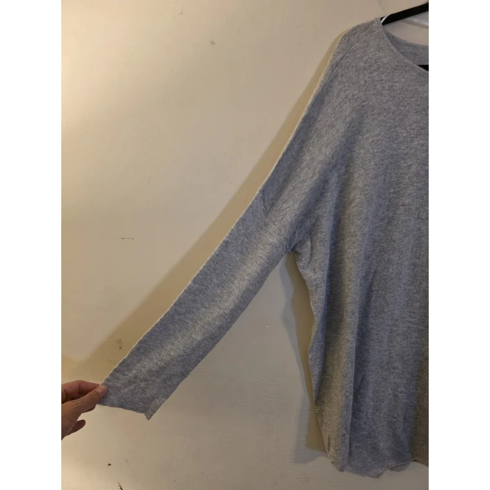 Inc International Concepts Size‎ L/XL Grey Dolman-Sleeve Asymmetrical Sweater